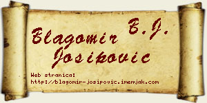 Blagomir Josipović vizit kartica